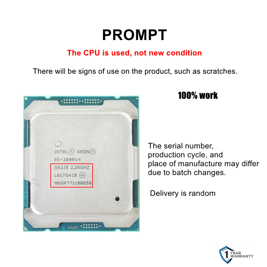 Intel xeon E5 2699 V4  CPU 22- - E5 2699 V4 评论和价格