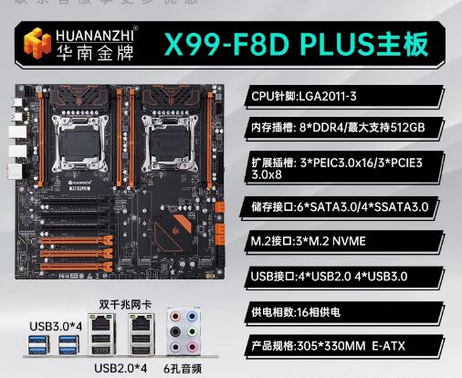 South China Gold Medal X99 Dua - E5 2696 V3 评论和价格